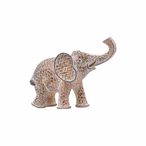 ΕΠΙΤΡΑΠΕΖΙΟ ΔΙΑΚΟΣΜΗΤΙΚΟ ΕΛΕΦΑΝΤΑΣ Fylliana FL21359 ΦΥΣΙΚΟ ΚΑΦΕ ΜΕ ΛΕΥΚΗ ΠΑΤΙΝΑ ΧΡΩΜΑ 16x7x13εκ