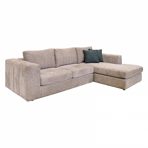 ΚΑΝΑΠΕΣ Fylliana Mondiva ΔΕΞΙΑ ΓΩΝΙΑ ΜΠΕΖ ΧΡΩΜΑ 280x180x83εκ