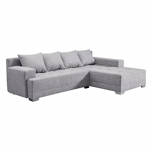 ΚΑΝΑΠΕΣ ΓΩΝΙΑ Nirvana ΓΚΡΙ ΧΡΩΜΑ 267x178x75εκ