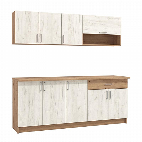 ΚΟΥΖΙΝΑ TAMARA 200 ARTISAN OAK-ΛΕΥΚΟ OAK 200x46x200εκ