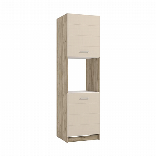 ΝΤΟΥΛΑΠΙ ΚΟΥΖΙΝΑΣ DIANA BD 60 GREY OAK-SAND ΓΥΑΛΙΣΤΕΡΟ FOIL 60x58x215εκ