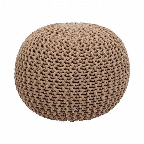 ΣΚΑΜΠΩ-ΠΟΥΦ ΣΤΡΟΓΓΥΛΟ Fylliana Dori ΜΠΕΖ ΧΡΩΜΑ 45x45x35