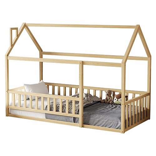 ΚΡΕΒΑΤΙ ΠΑΙΔΙΚΟ ΜΕ ΚΑΓΚΕΛΟ FB9706.01 τ.MONTESSORI ΞΥΛΟ ΠΕΥΚΟ ΦΥΣΙΚΟ-190x90εκ