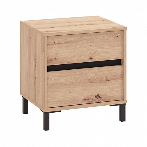 ΚΟΜΟΔΙΝΟ MARRON NO2F ARTISAN OAK/ΜΑΥΡΟ ΜΑΤΤ ΧΡΩΜΑ 48x40x52εκ