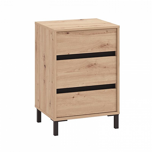 ΚΟΜΟΔΙΝΟ MARRON NO3F ARTISAN OAK/ΜΑΥΡΟ ΜΑΤΤ ΧΡΩΜΑ 48x40x71εκ