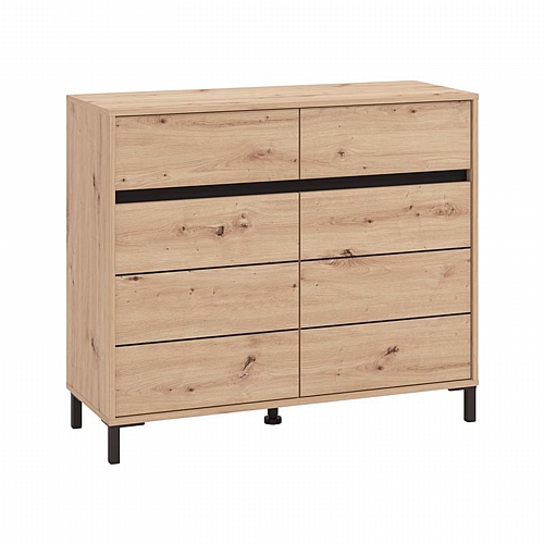 ΚΟΜΟΤΑ-ΜΠΟΥΦΕΣ MARRON 106 2K2F2V ARTISAN OAK/ΜΑΥΡΟ ΜΑΤΤ ΧΡΩΜΑ 106x40x90εκ