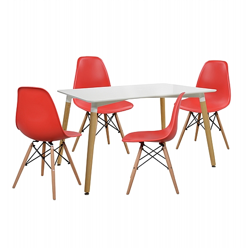 ΣΕΤ ΤΡΑΠΕΖΑΡΙΑ 5Τ ΤΡΑΠΕΖΙ 120x80x73 cm ΚΟΚΚΙΝ FB910080.04