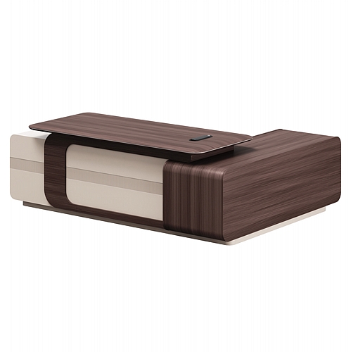 ΓΡΑΦΕΙΟ ΑΡΙΣΤΕΡΗ ΓΩΝΙΑ FB92146L ΜΕΛΑΜΙΝΗ ΣΕ ΚΑΡΥΔΙ-ΜΠΕΖ 240x180x76Υεκ